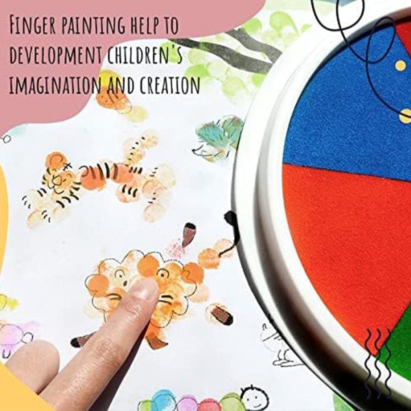 FingerPaintingSet, sada 12 barev na tvoření rukama + omalovánka